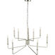 Raven 10 Light 36.1 inch Polished Nickel Chandelier Ceiling Light